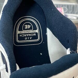 Nike Air Monarch IV White and Metallic Silver